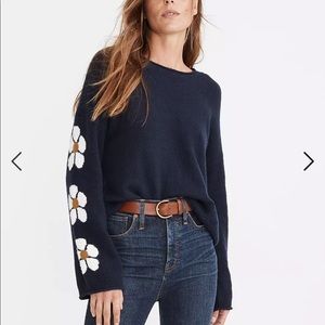 NEW Madewell Belmore floral sleeve sweater